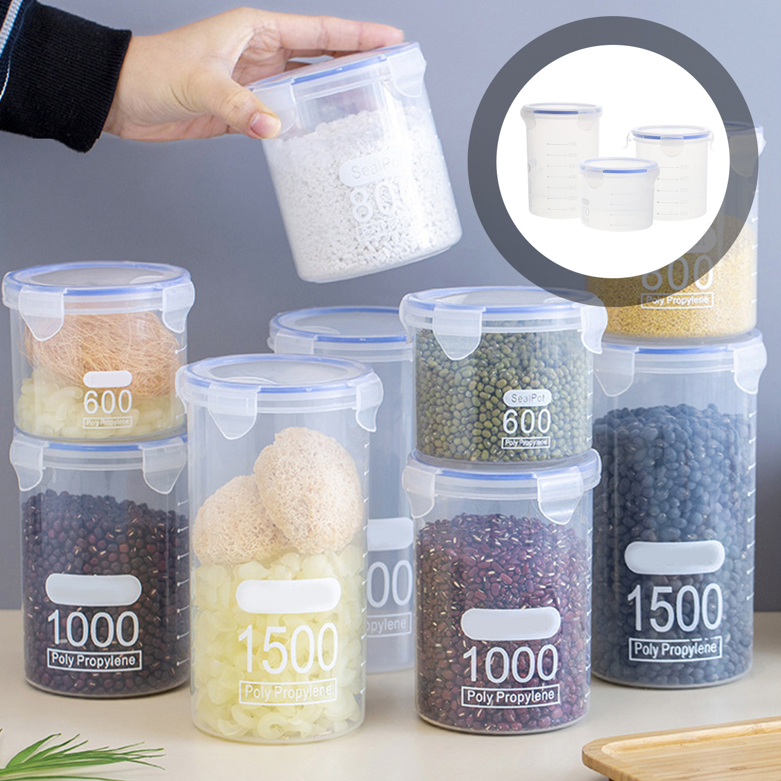 Food Storage Containers - 6 шт. герметичных контейнеров для хранения