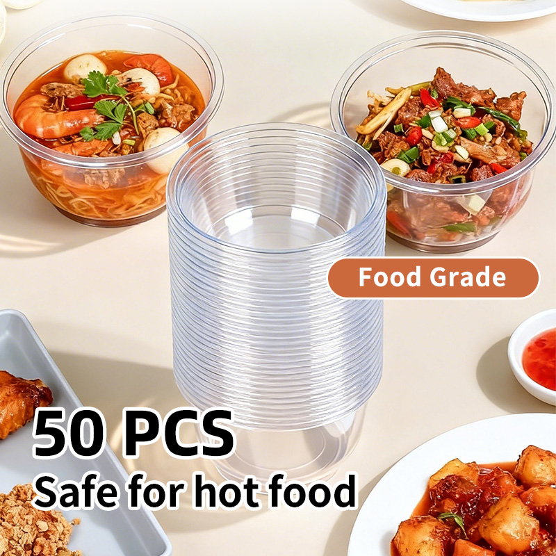 Food Storage Meals - Одноразовые пластиковые миски прозрачные, прочные, для