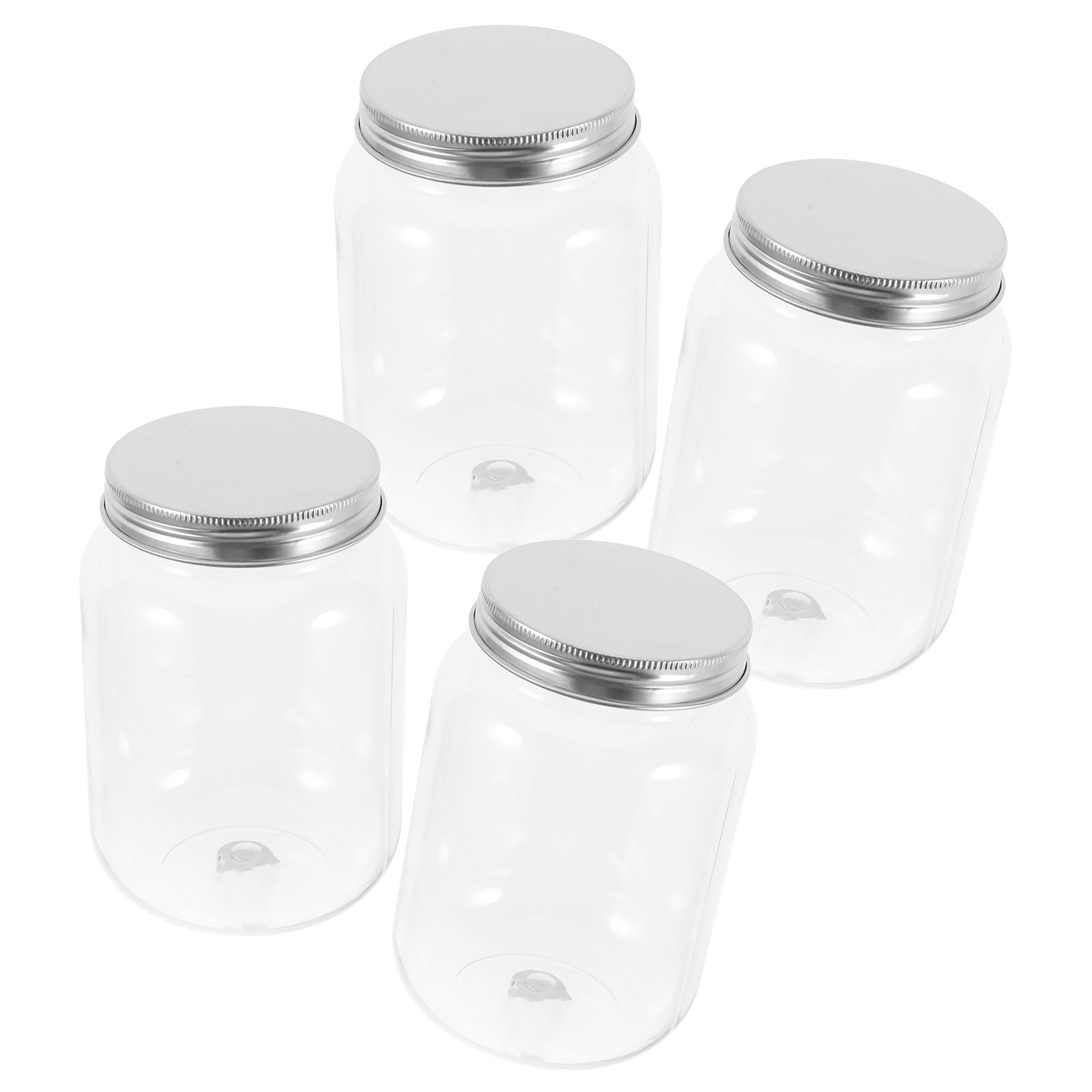 Food Storage Containers - 4 прозрачные пластиковые банки с герметичными