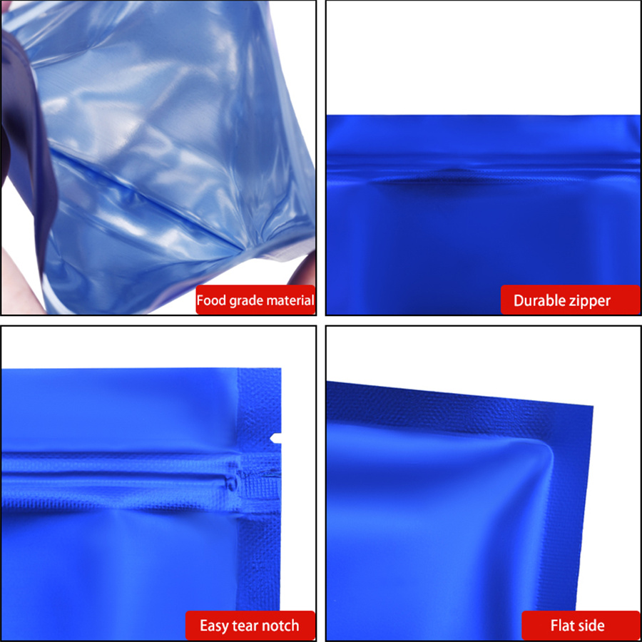 100 шт. матовых синих пакетов  – обзор и цена Food Storage Bag